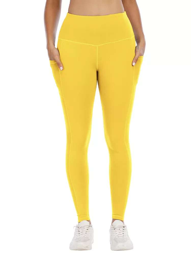 Yellow Leggings With Pockets
