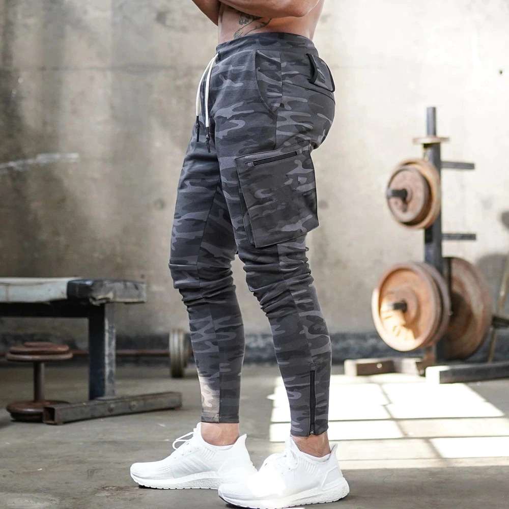 Grey Camo Multi-Pocket Joggers