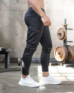 Men's Dark Grey Tactical Cargo Multi-pocket Gym Fitness Joggers Sweatpants