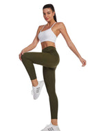 Olive Green Leggings With Pockets