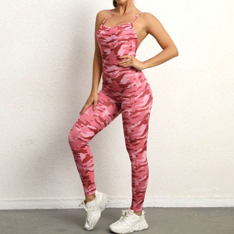 Pink Camo Jumpsuit Full