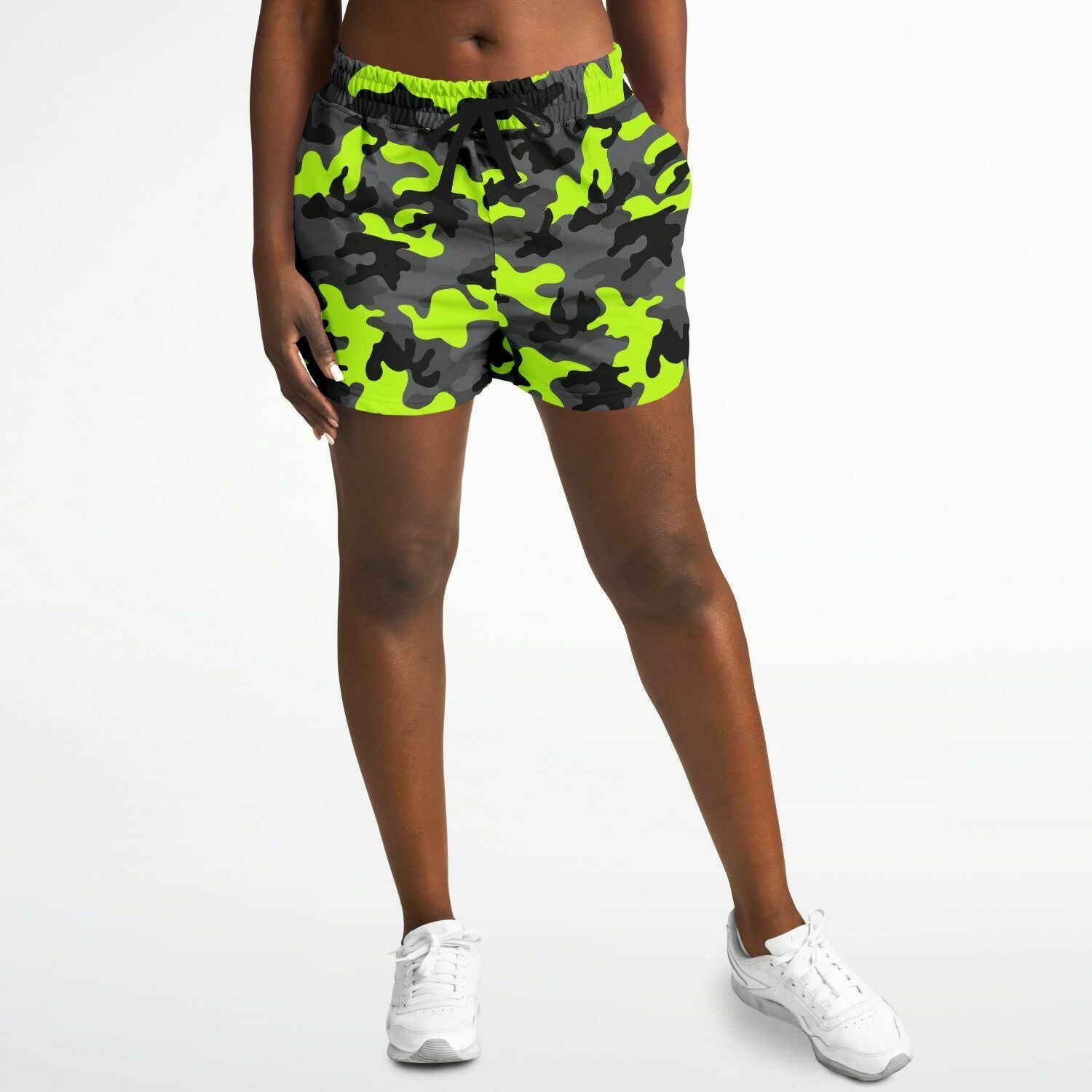 Melon Green Camo Running Shorts