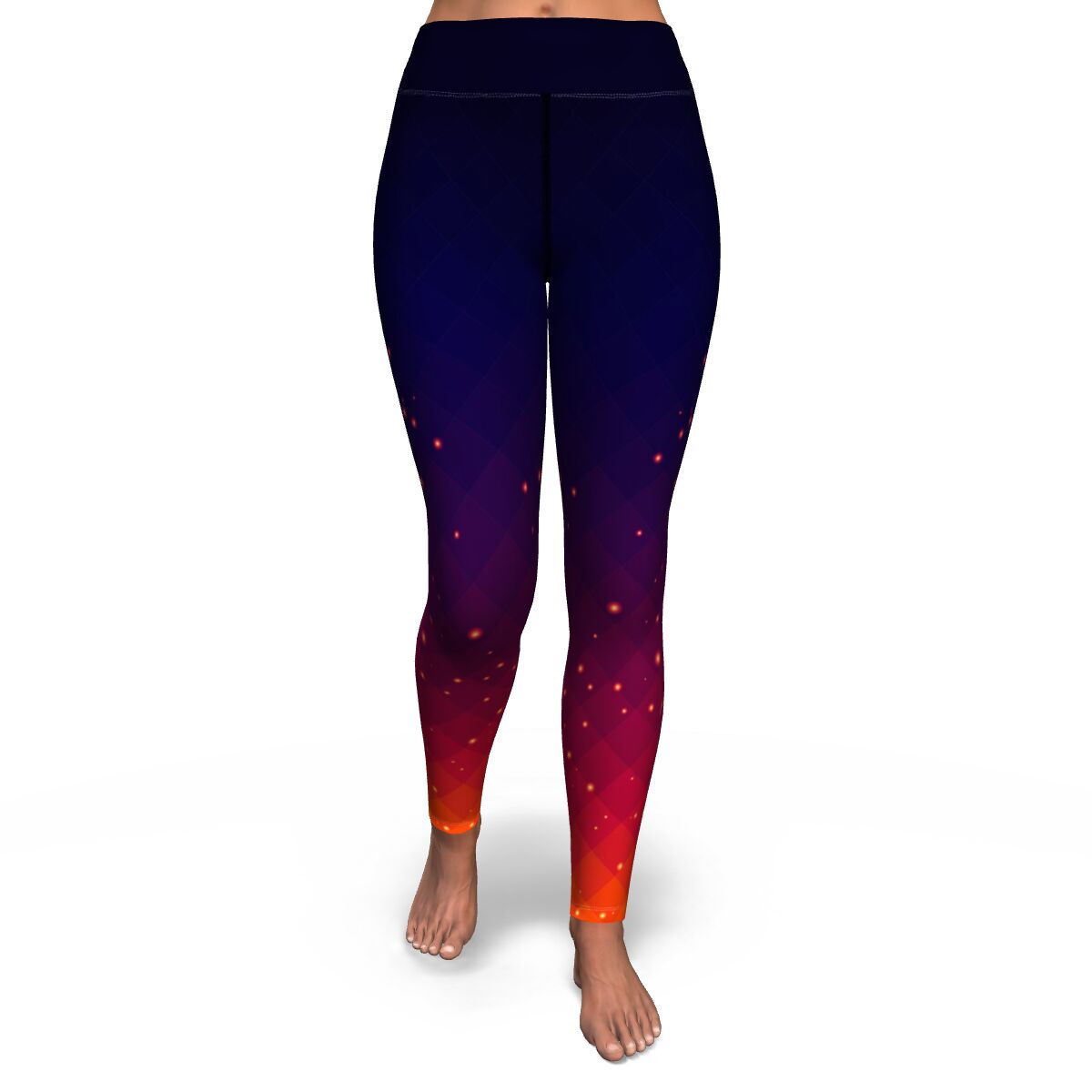 Women's Geometric Fire Flies High-waisted Yoga Leggings Front