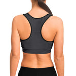 Women's Chalk Dirty To Me Hands Athletic Sports Bra Model Back
