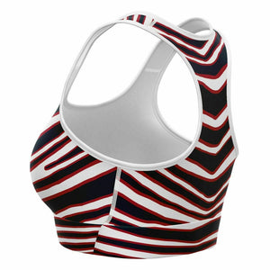 Texas Zebra Stripe Sports Bra