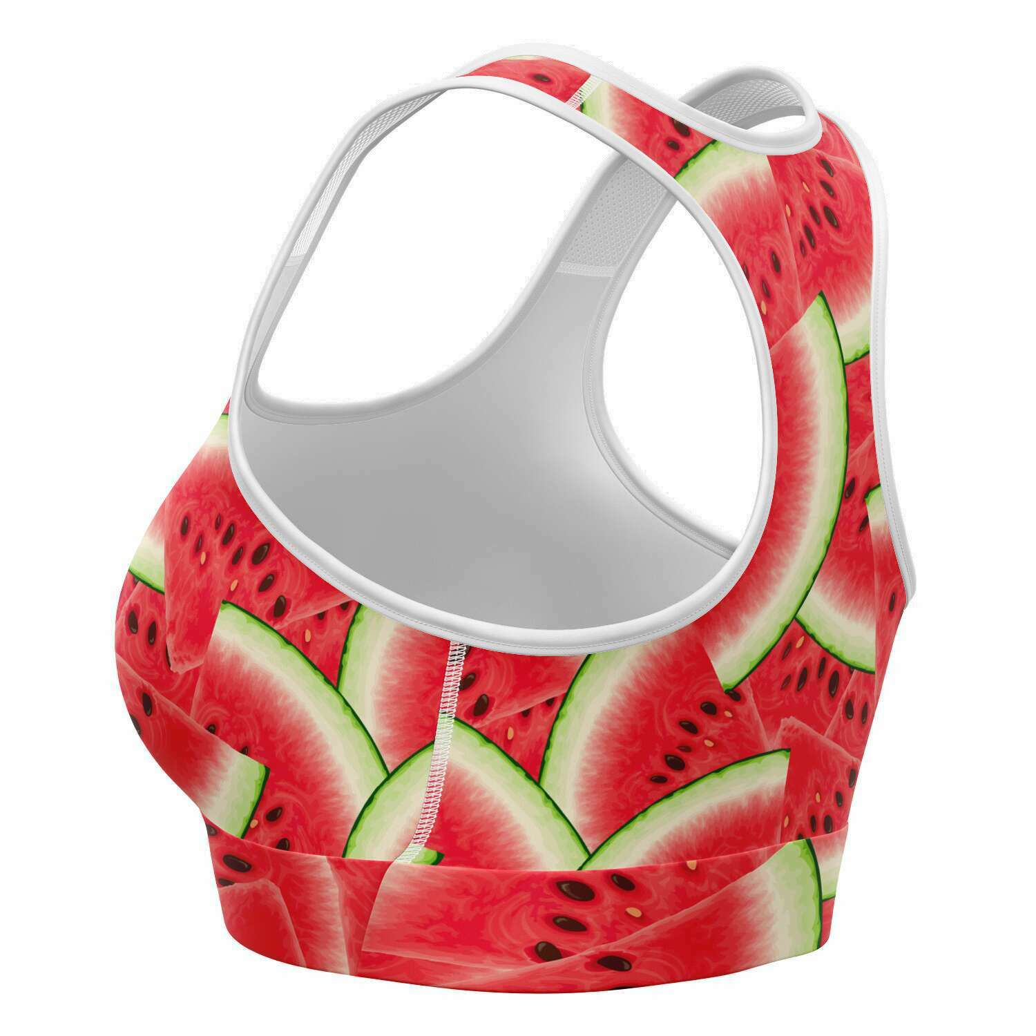 Women's Juicy Watermelon Slices Athletic Sports Bra Left
