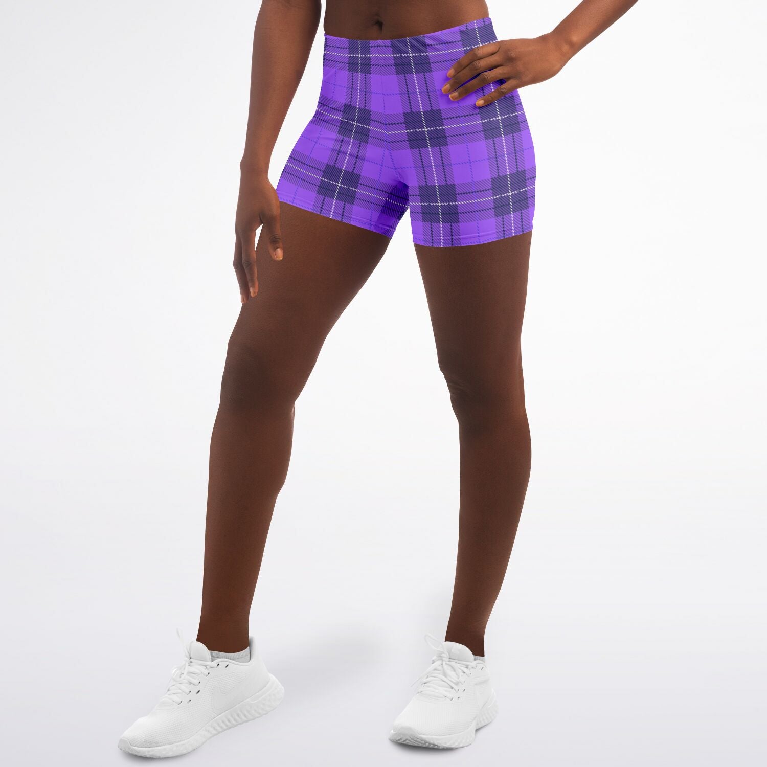 Purple Plaid Shorts