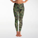 Women's Classic Army Woodland Forest Camouflage High-waisted Yoga Leggings