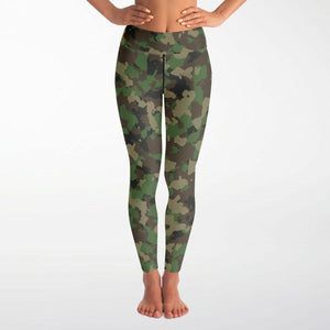 Olive green yoga pants  Army green high waisted yoga leggings
