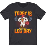 Funny Men's Today Is Leg Day Chicken Legs Squats T-Shirt Vintage Black