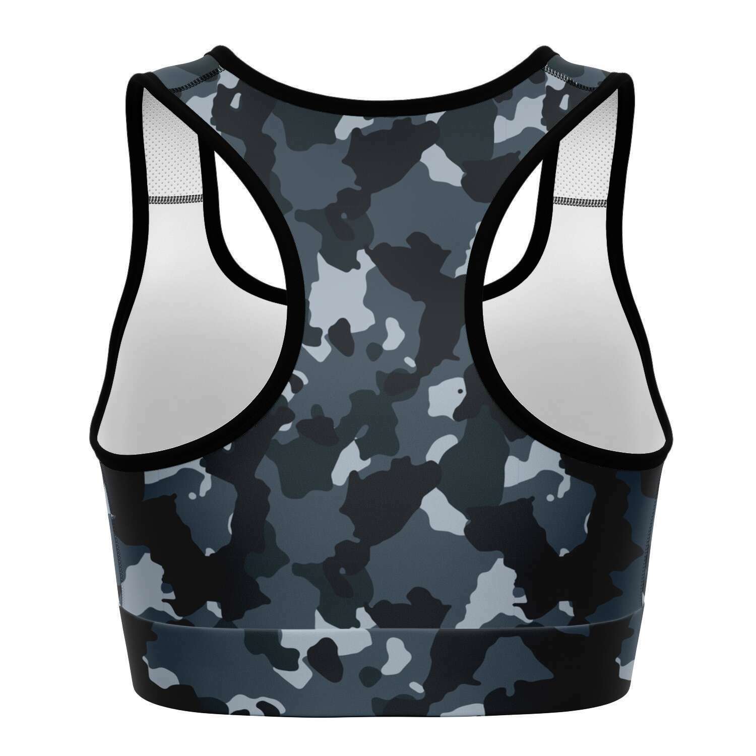 Women's Winter Soldier Camouflage Athletic Sports Bra Back