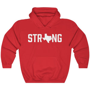 Red White Texas State Strong Gym Fitness Weightlifting Powerlifting CrossFit Muscle Hoodie