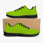 Men's Classic Solid Green Black Running Shoes Sneakers