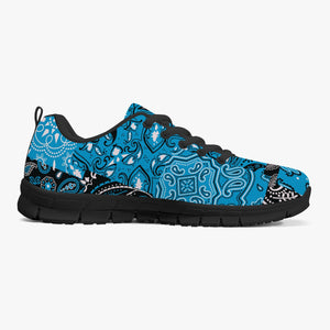 Teal Paisley Patchwork Sneakers