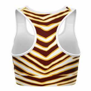 Washington Zebra Stripe Sports Bra