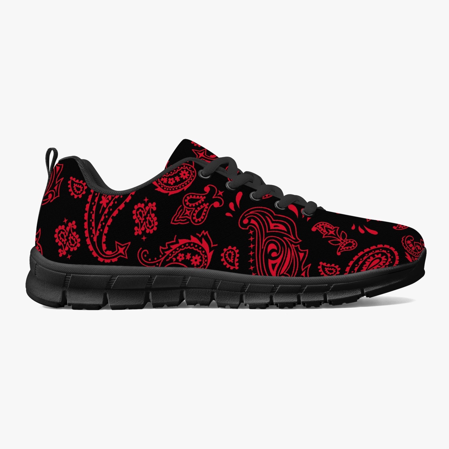 Black Red Paisley Sneakers
