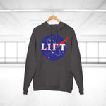 Dark Grey NASA LIFT Heavy Space Gym Workout Unisex Hoodie Hangar