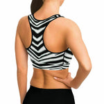 Las Vegas Zebra Stripe Sports Bra