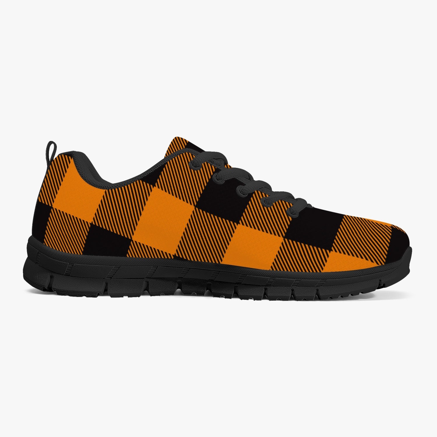 Orange Lumberjack Plaid Sneakers