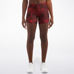 Red Spider Web Shorts
