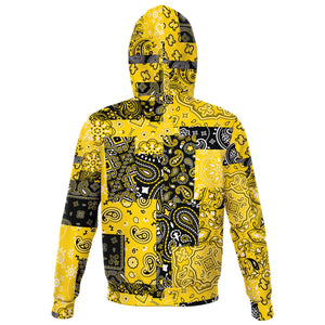 Yellow Paisley Patchwork Hoodie