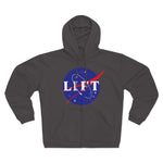 Dark Grey NASA LIFT Heavy Space Gym Workout Unisex Zipper Hoodie