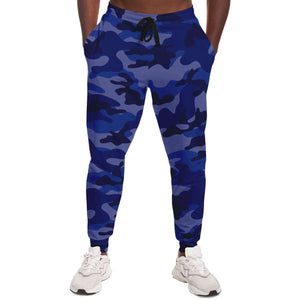 Unisex All Blue Camouflage Athletic Joggers 