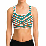 Miami Zebra Stripe Sports Bra