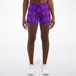 Purple Snakeskin Shorts