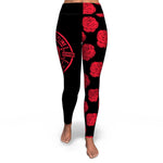 Women's Roses Are Red Valentines High-waisted Yoga Leggings Front