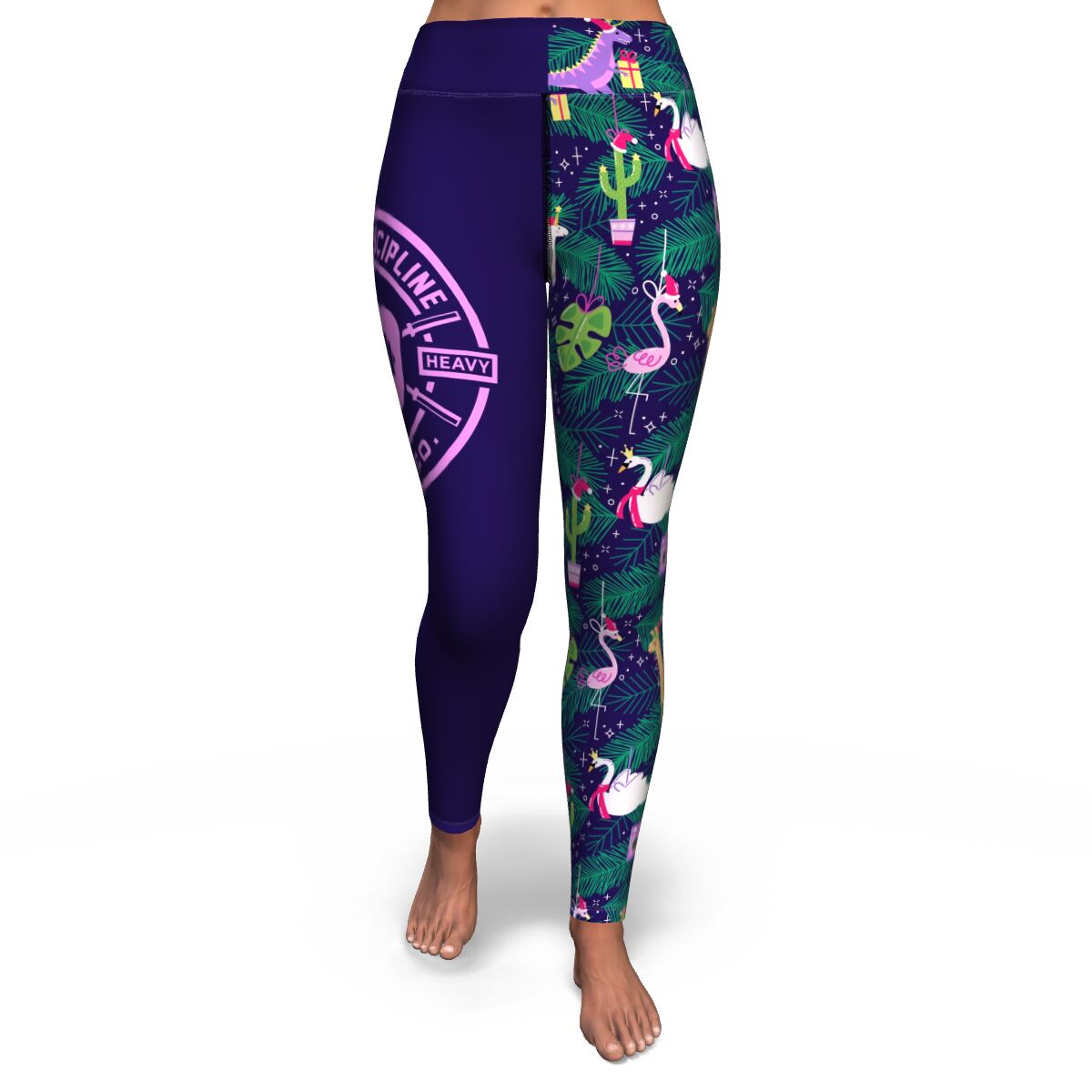 Women's Christmas In July Party Animals High-waisted Yoga Leggings Front
