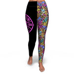 Women's Wild Zoo Animals Print High-waisted Leggings Front