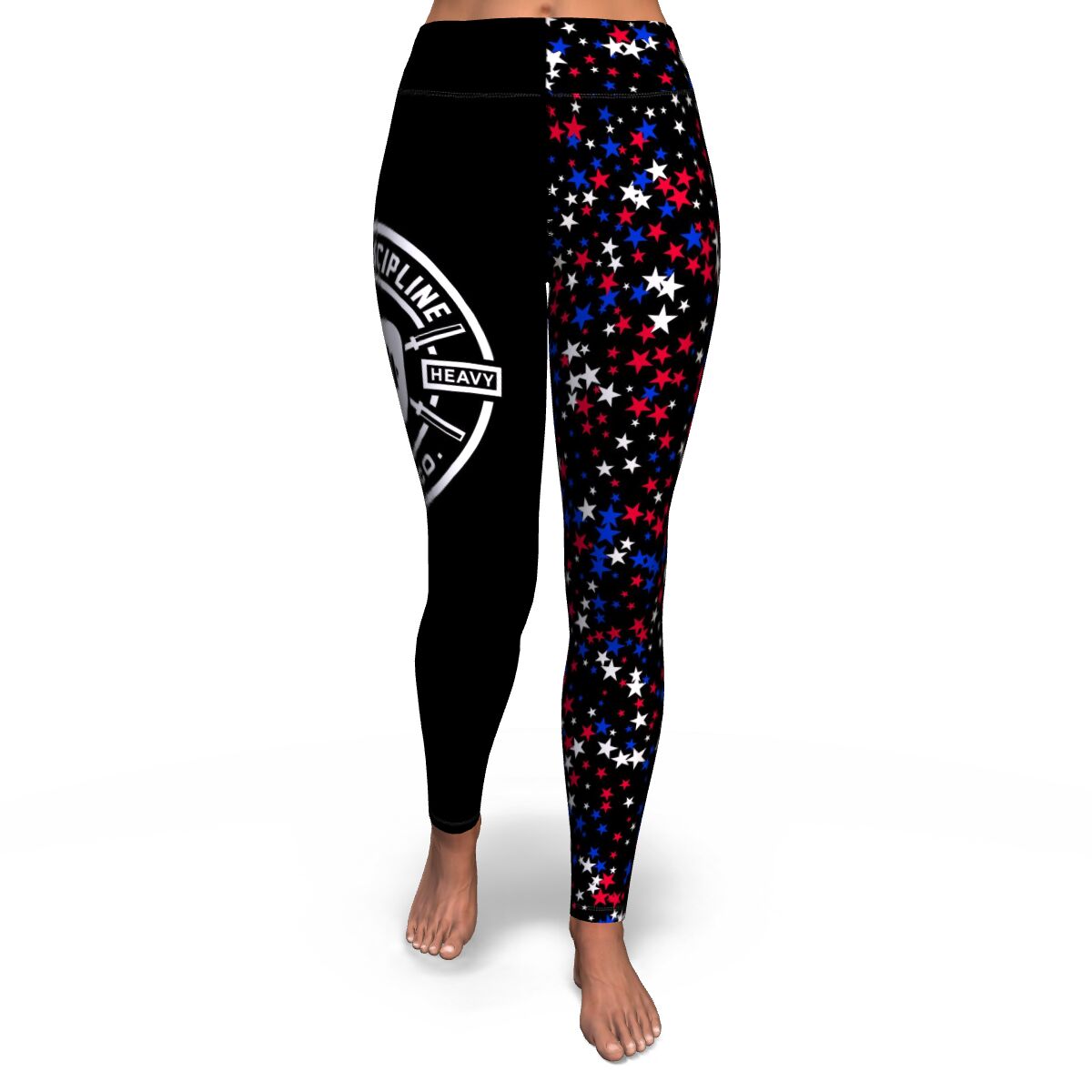 Women's Star Spangled July Fourth Confetti High-waisted Yoga Leggings Front
