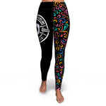 Women's Mardi Gras Party Confetti Yoga Fitness Leggings Right