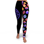 Women's Colorful Christmas Ornaments High-waisted Yoga Leggings Front