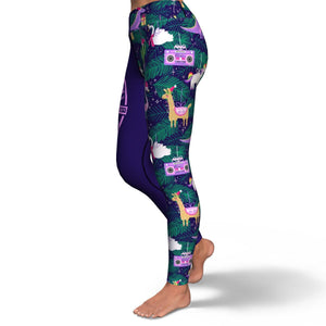 Women's Christmas In July Party Animals High-waisted Yoga Leggings