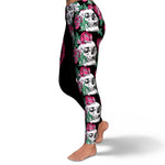 Women's Pink Rose Dead Poet Society High-waisted Yoga Leggings