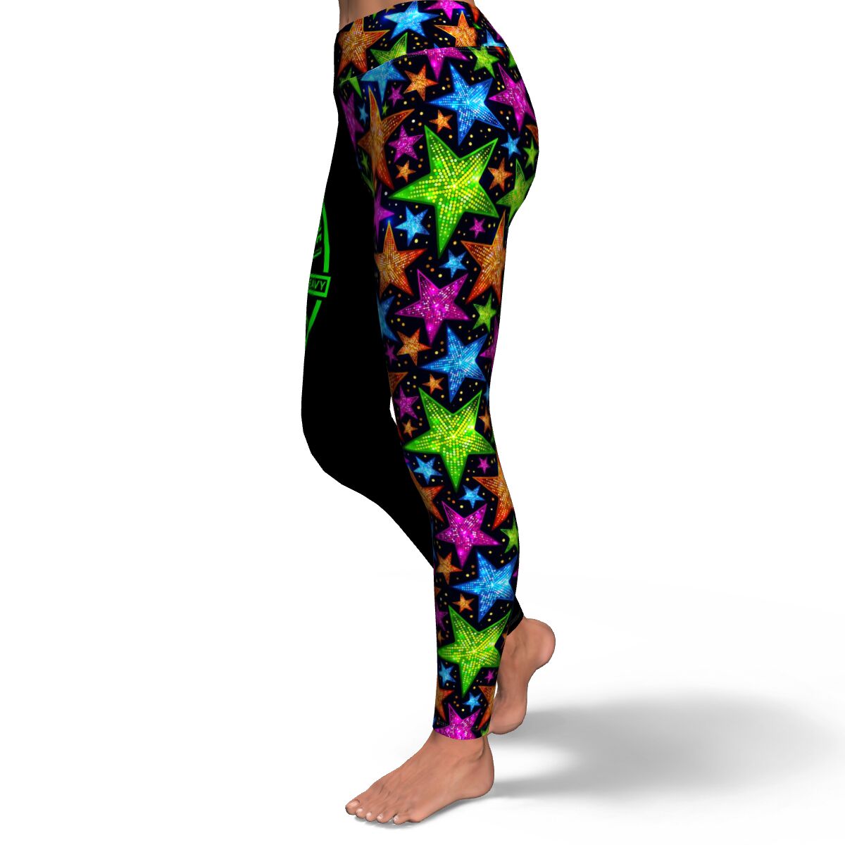 Women's Starlight Twinkle Christmas Lightbulbs High-waisted Yoga Leggings