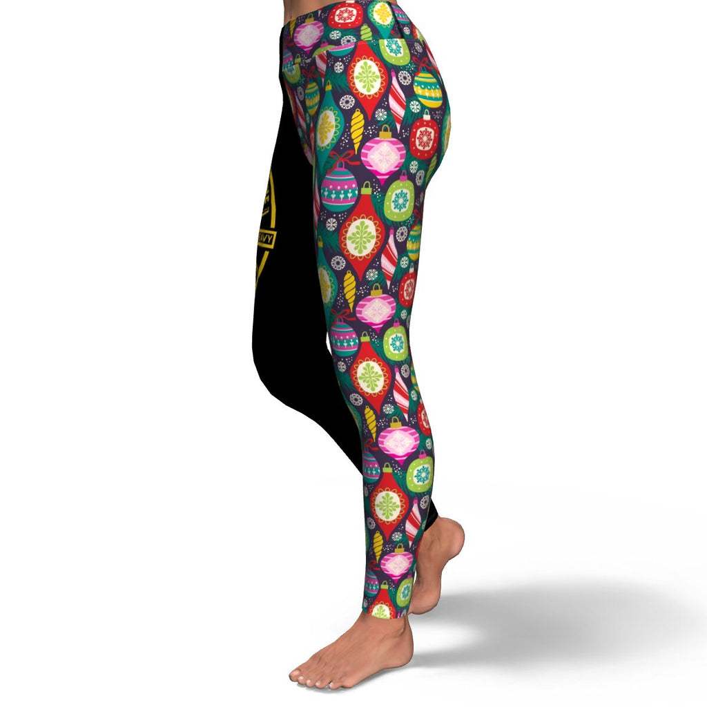 Women's Vintage Christmas Ornaments High-waisted Yoga Leggings