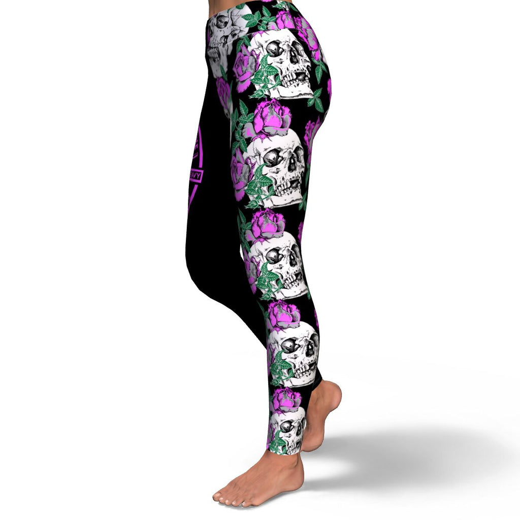 Women's Purple Rose Dead Poet Society High-waisted Yoga Leggings