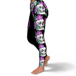 Women's Purple Rose Dead Poet Society High-waisted Yoga Leggings