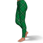 Women's Tradition Irish Green Plaid High-waisted Yoga Leggings