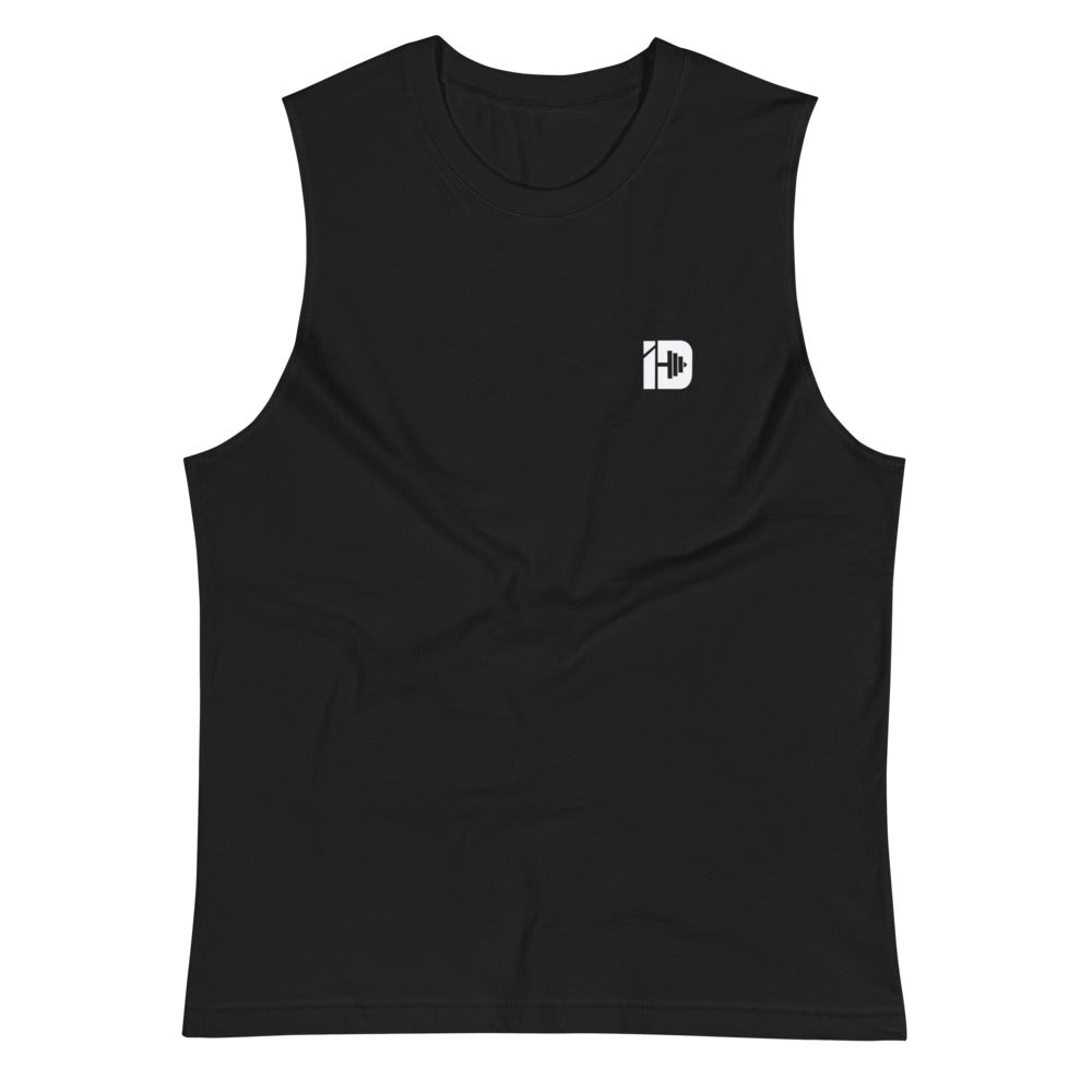 Iron Discipline Unisex ID Mark Logo All Black Muscle Fitness Shirt