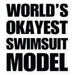 Funny World's Okayest Swimsuit Model Die-Cut Vinyl Sticker Large