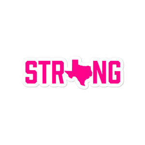 Pink Texas State Strong Vinyl Die-Cut Car Bumper Sticker Medium