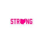 Pink Ohio State Strong Vinyl Die-Cut Car Bumper Sticker Small
