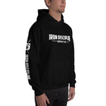 Iron Discipline Unisex Classic Horizontal Hoodie Fitness Sweatshirt Right Front Side Black