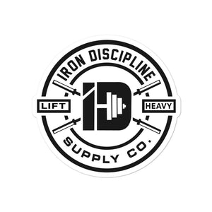 Iron Discipline Supply Co. Medallion Vinyl Laptop Car Sticker Medium