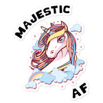 Majestic AF Unicorn Die-Cut Vinyl Laptop Bumper Sticker Large