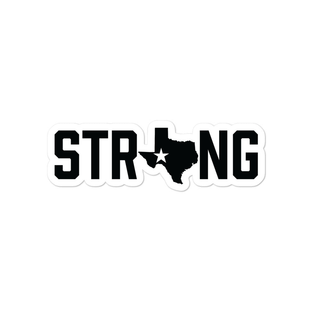 Texas State Strong Vinyl Die-Cut Bumper Car Sticker Medium